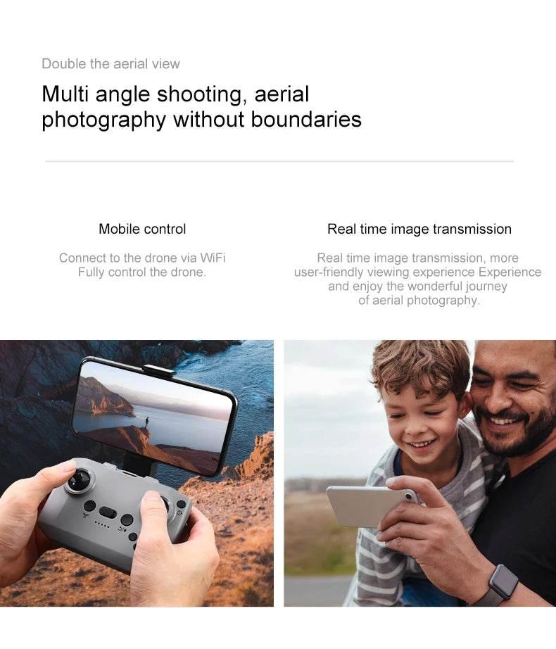 Xiaomi D16 Mini Drone with 180° Electric Adjustable 8K HD Camera WiFi Light Flow Drone Pocket Obstacle Avoidance Rc Quadcopter - Empire P.E