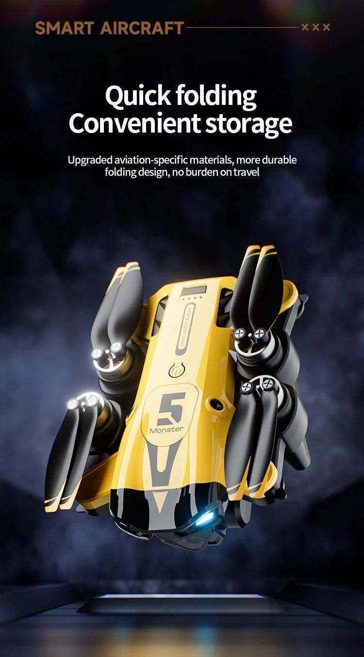 2024 New M5 Drone 8K Professional Triple Camera Brushless Motor Optical Flow Positioning Foldable Quadcopter RC Dron Toys Gifts - Empire P.E