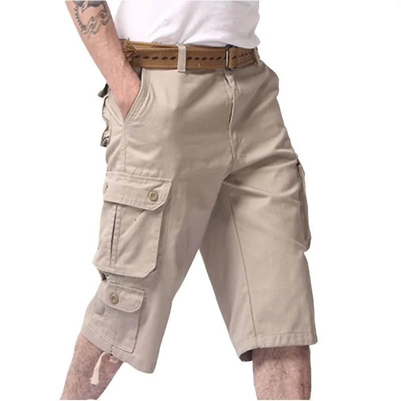 New Men's Trend Loose Large Size Cotton Shorts Multi Pocket - Empire P.E