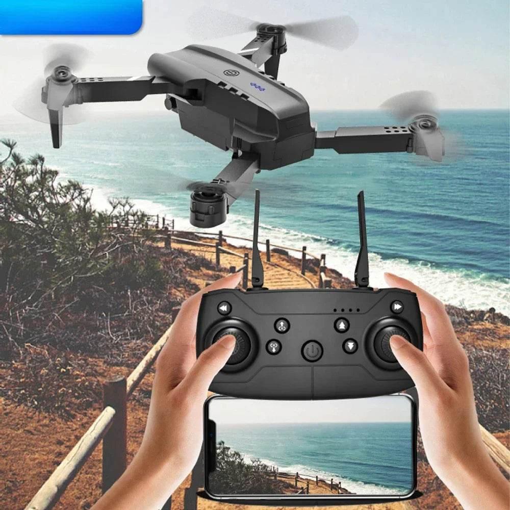 E99 Quadcopter Folding Drone Remote Control Handle Four Axis Aircraft HD Photography UAV Altitude Fixation - Empire P.E