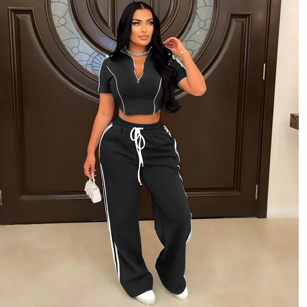 Fashion Casual Short Hoodie 2 Piece Women - Empire P.E