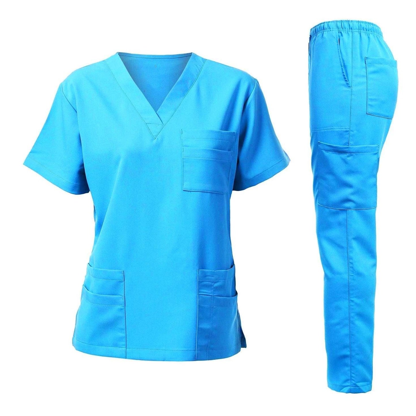 Anti Wrinkle Washable Soft Fabric Nursing Scrubs Hospital Uniform Medical Scrubs Tops Women Jogger Scrubs Sets Nurse Uniform - Empire P.E