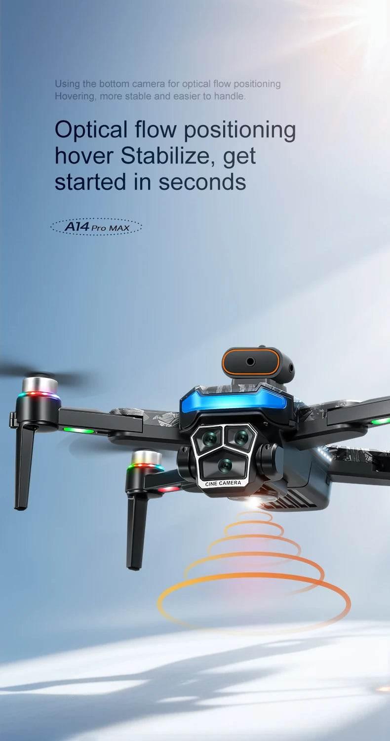 Drone with Camera Professional 4K HD Aerial Photography Dron GPS Return 4.5inch LCD Screen RC Quadcopter Three Camera Drone Toys - Empire P.E