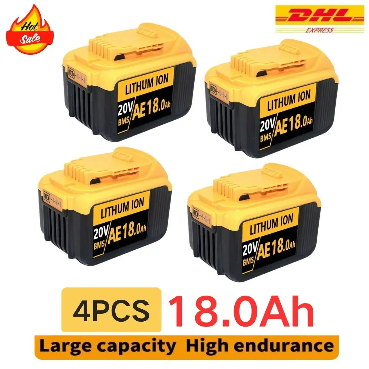 For DeWalt 20V 8/12/18AH MAX Li-ion Battery for DeWalt DCB547-XJ DCB200/DCB201 for Flexvolt Tool Batteries Replacement Battery - Empire P.E