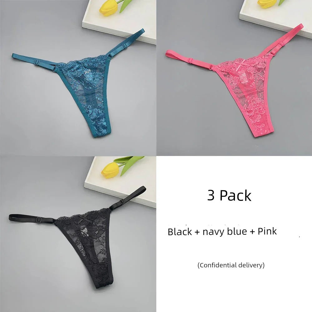 1/3 Pack Elastic Band Adjustable Belt Ladies Transparent Underwear - Empire P.E
