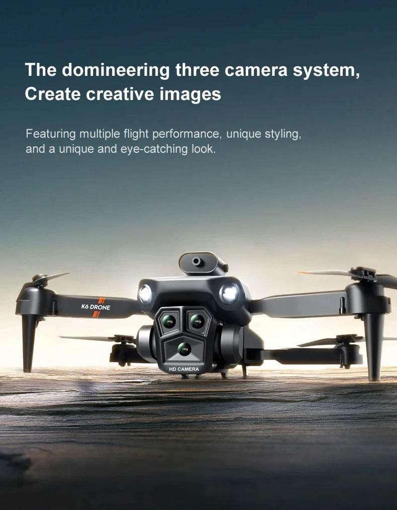 New light Flow professional UAV K6 MAX 4K HD three camera - Empire P.E