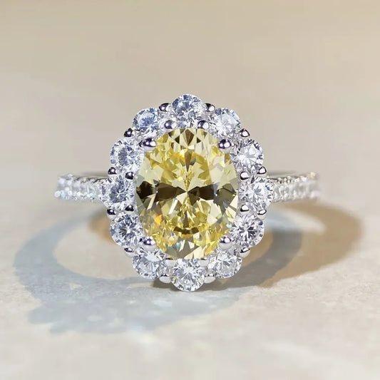 S925 Sterling Silver Egg Ring for Women - Empire P.E