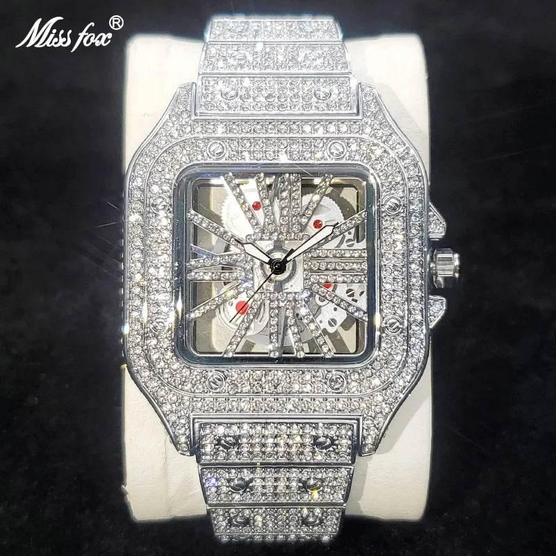 Square Full Diamond Watches For Men - Empire P.E