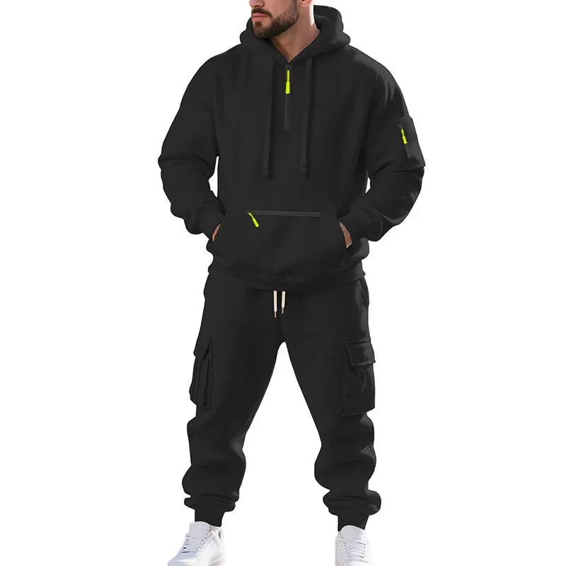 Men's 2 Piece Long Sleeve Athletic Sweatsuits