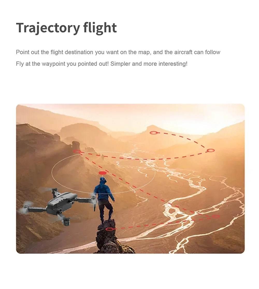 E99 Quadcopter Folding Drone Remote Control Handle Four Axis Aircraft HD Photography UAV Altitude Fixation - Empire P.E