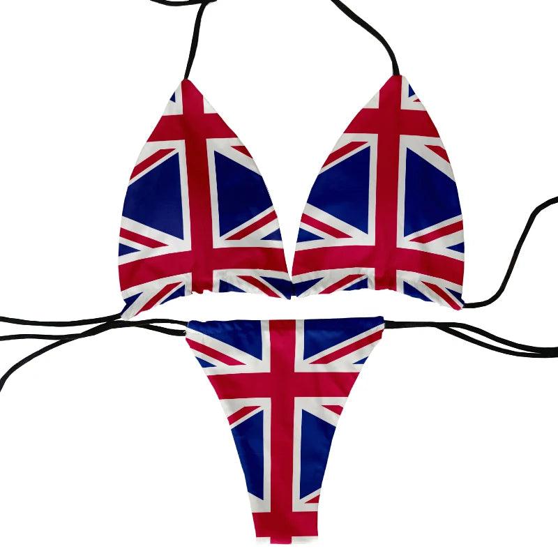 Fashion flag pattern printed swimsuit - Empire P.E