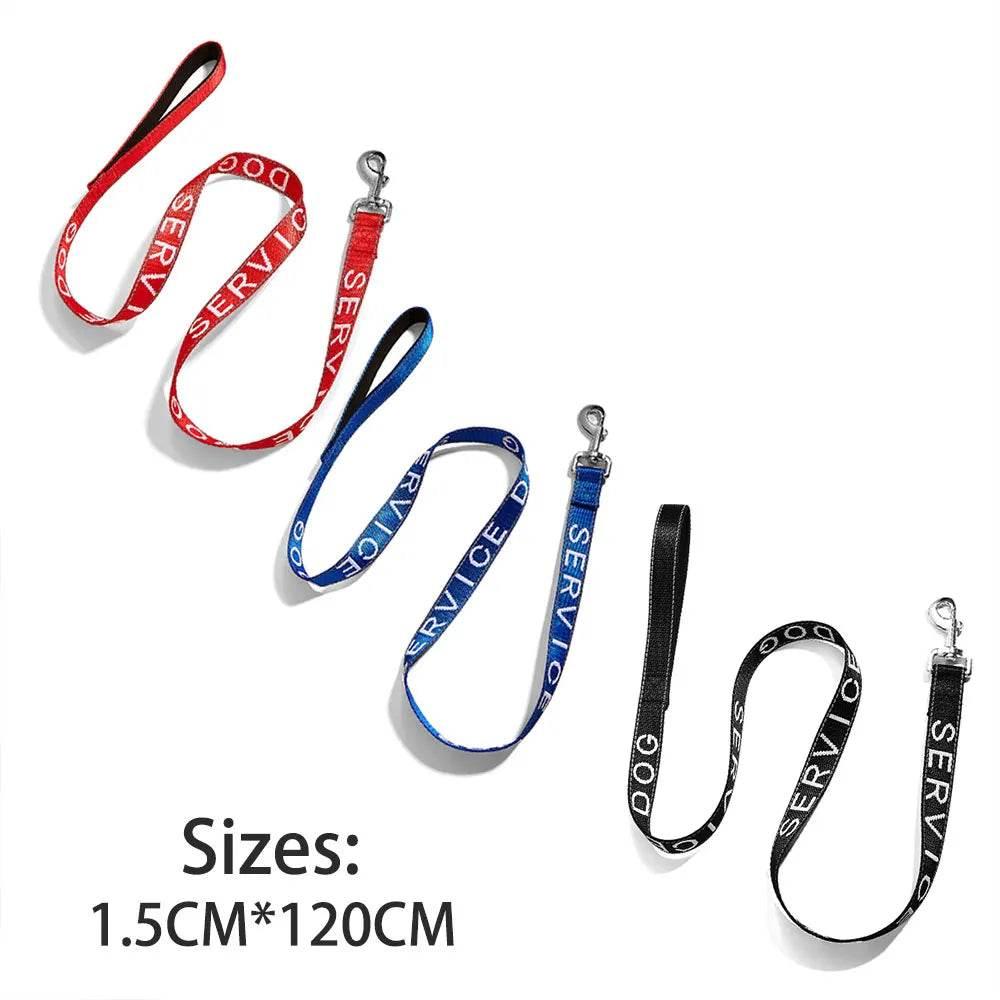 Small Pet Dogs and Cat Leashes Solid color Service Dog & Emotional Support Jacquard Leash Reflection Strong Pet Walking Training - Empire P.E