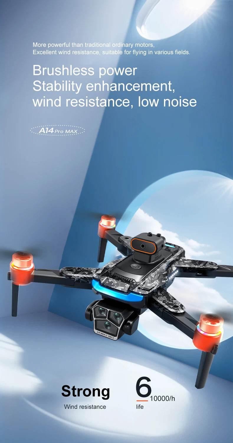 Drone with Camera Professional 4K HD Aerial Photography Dron GPS Return 4.5inch LCD Screen RC Quadcopter Three Camera Drone Toys - Empire P.E