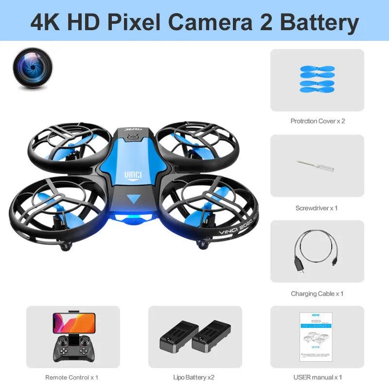 4DRC V8 WIFI FPV Drone Wide Angle HD 4K Camera Height Hold RC Foldable Quadcopter Dron Helicopter Gift Toys - Empire P.E