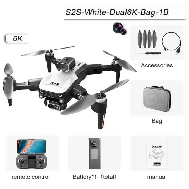 Xiaomi S2S Drone 8K 5G GPS HD Aerial Photography Dual-Camera Omnidirectional Obstacle Brushless Avoidance Quadcopter Toys - Empire P.E