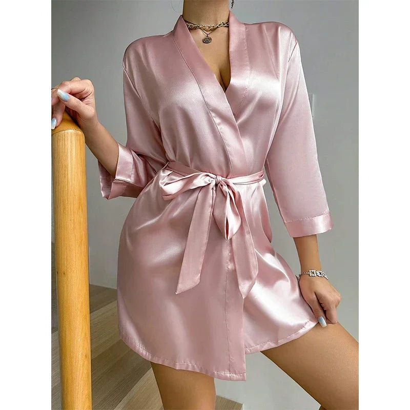 Luxurious Soft Satin Bridesmaid Robe - Empire P.E