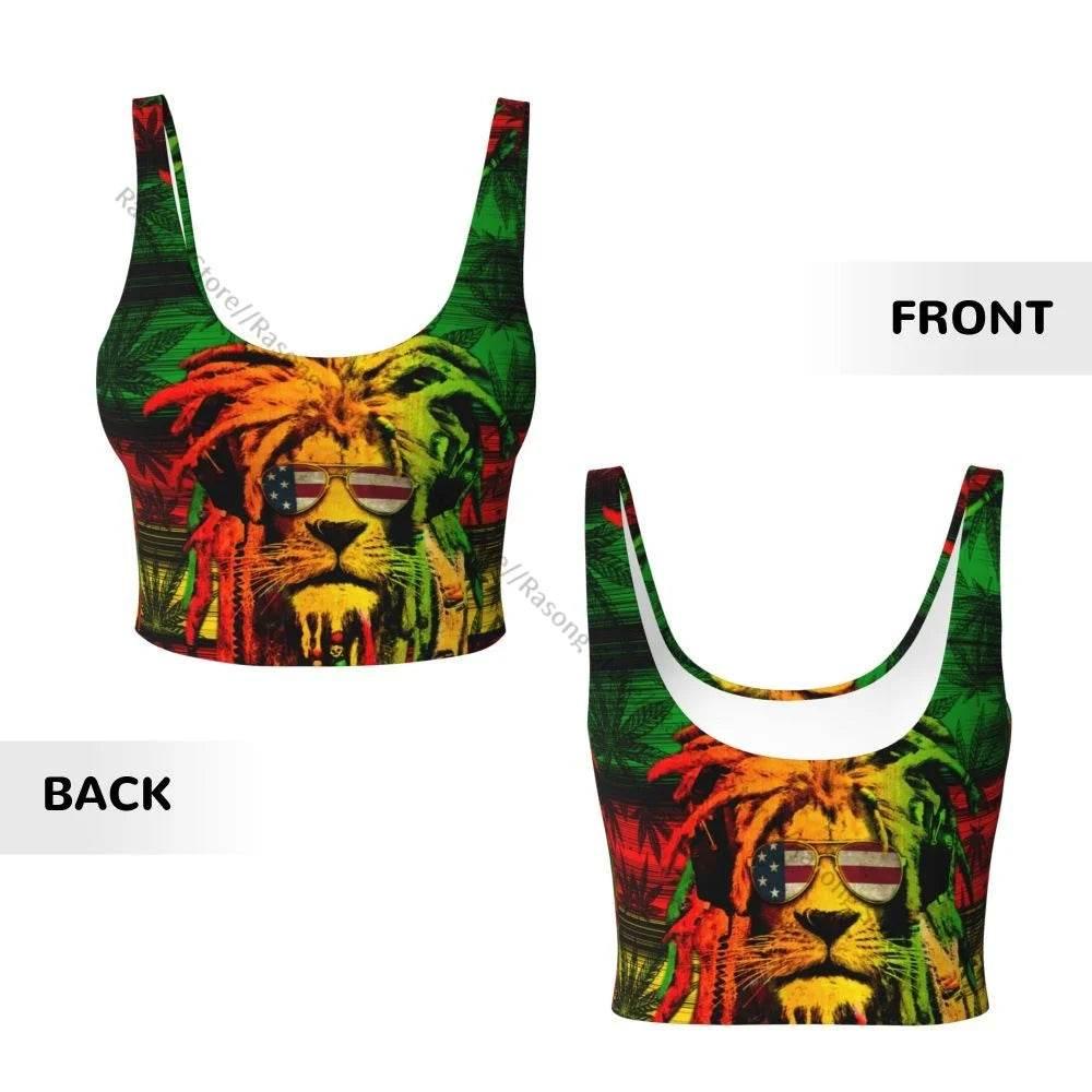 Sports Bra Women Running Yoga Clothes Vest Jamaica Kingdom Flag Gathering Fitness Vest - Empire P.E
