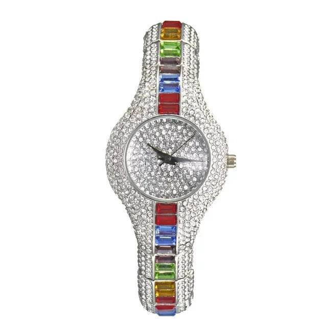Luxury Iced Watches Women Brand Rainbow DIamond - Empire P.E
