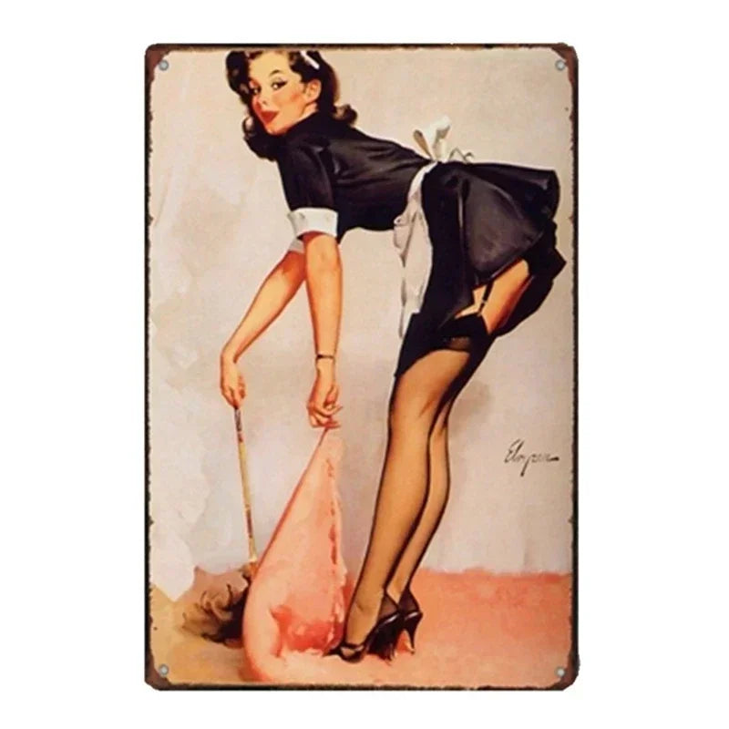 Europe Beauties Poster Metal Iron Sign Art