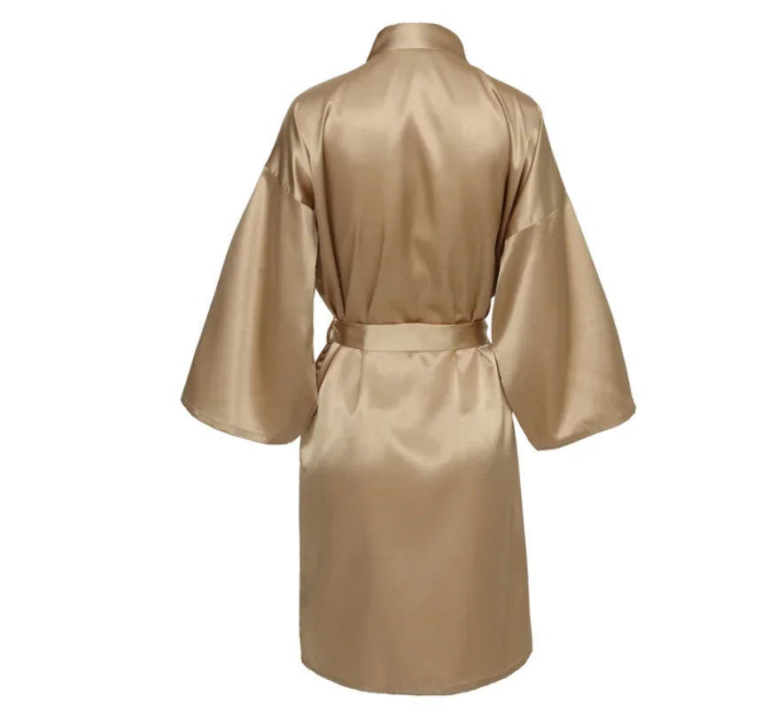 Satin Bridesmaid Bathrobe - Empire P.E