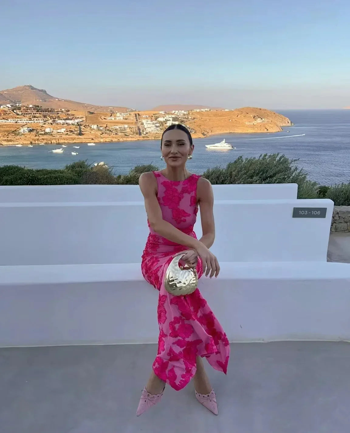 2024 New Elegant Women 3d Flowers Party Dress - Empire P.E