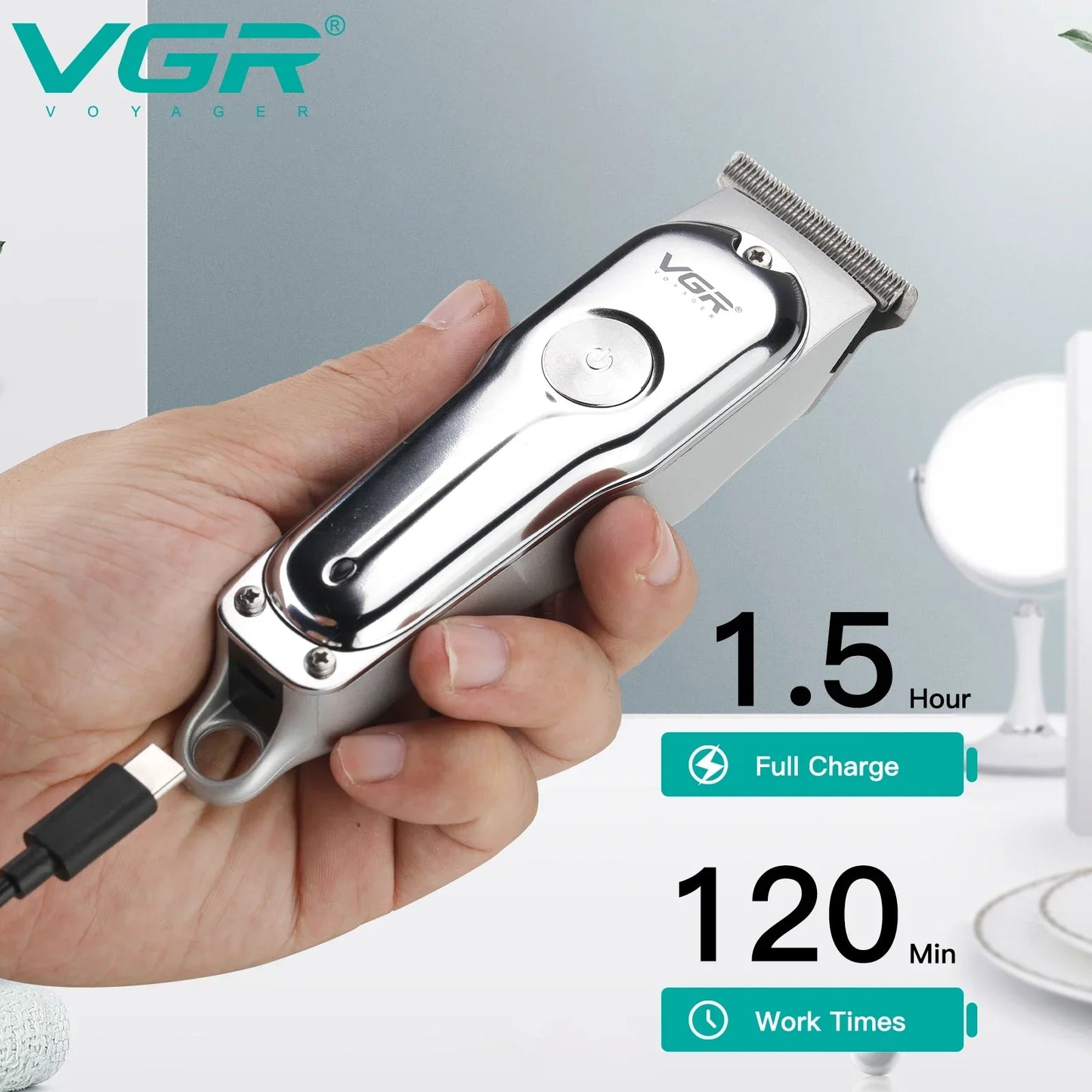 VGR Hair Trimmers Electric Clippers Professional - Empire P.E