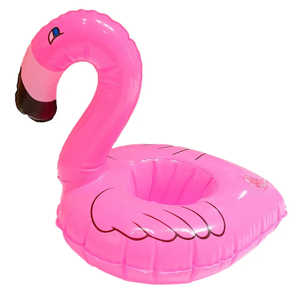 10-20PCS Water Coasters Floating Inflatable Cup Holder Swimming Pool Drink Float Toy Inflatable Pool Flamingo Party Decoration