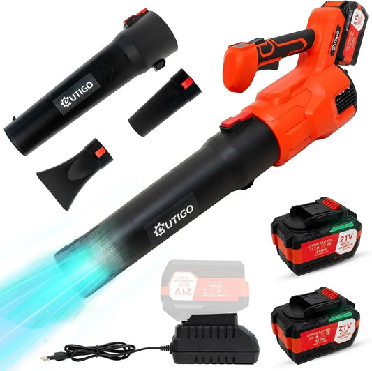 Cordless Leaf Blower with 2 * 4.5Ah Batteries and 2 Tubes - Empire P.E