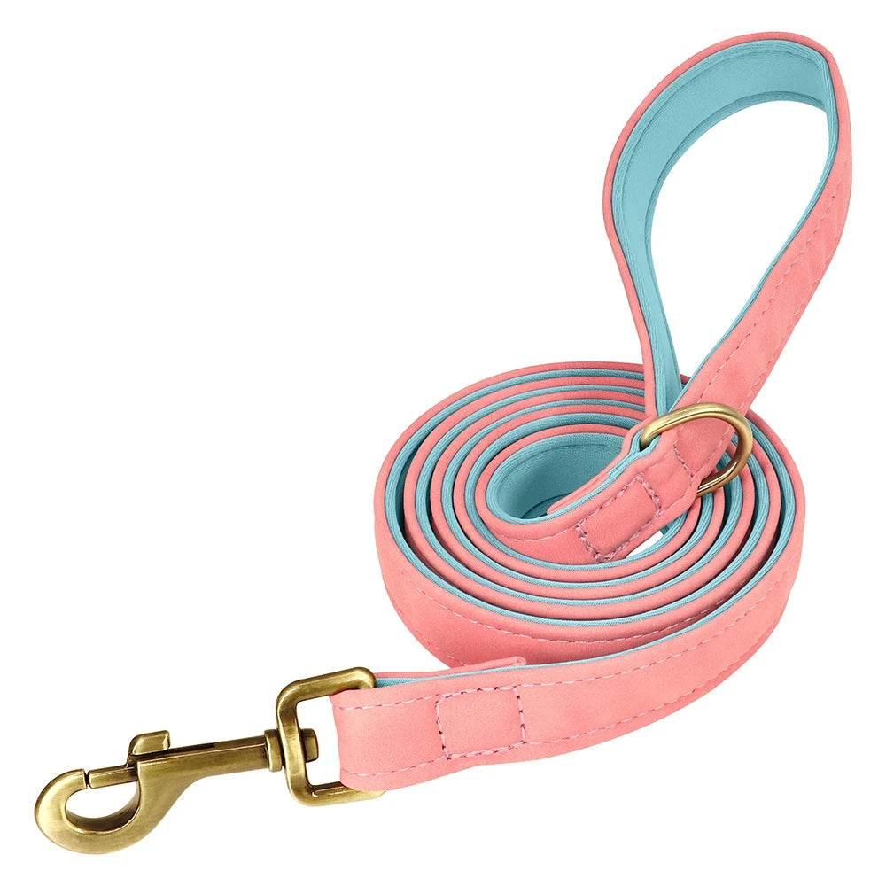 5ft Leather Dog Leash Durable Pet Walking Training Lead Leash Rope for Small Medium Large Dogs Pitbull Pug erman Shepherd - Empire P.E