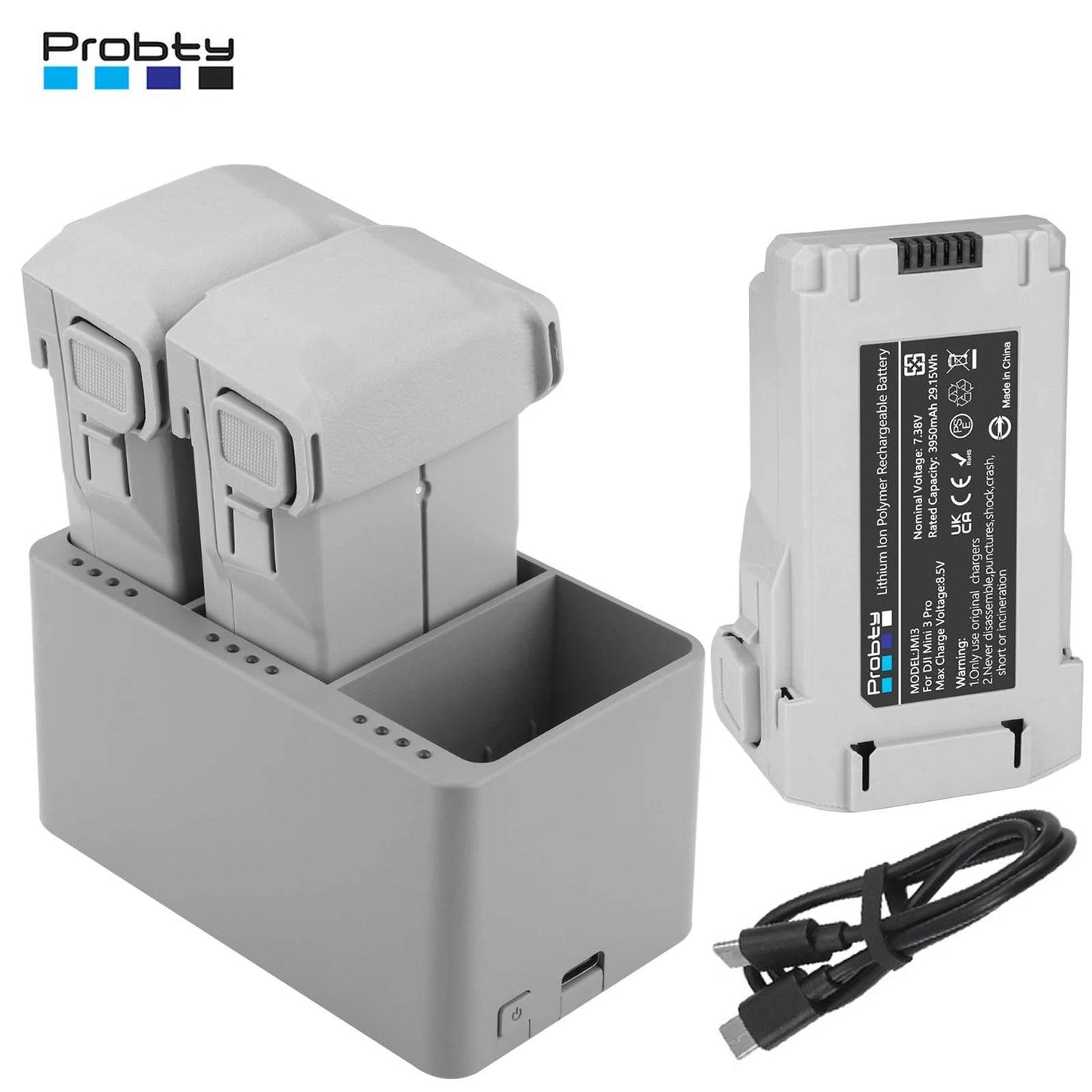 For DJI Mini 3/3 Pro/Mini 3 Pro Drones Battery With 3-Way Charging Hub Charger Intelligent Flight Battery Accessories - Empire P.E