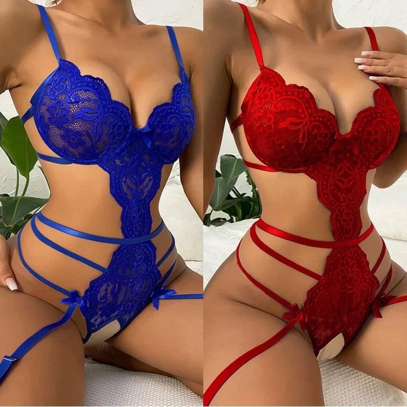 New Hot Sexy Lingerie Lace Open Bra Set - Empire P.E