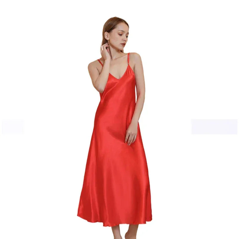 Summer style Satin Silk Nightdress - Empire P.E