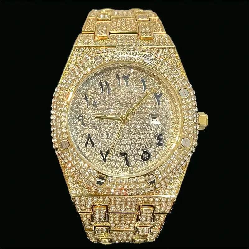 2023 New Arab Number Watch For Men Luxury Fully Diamond - Empire P.E