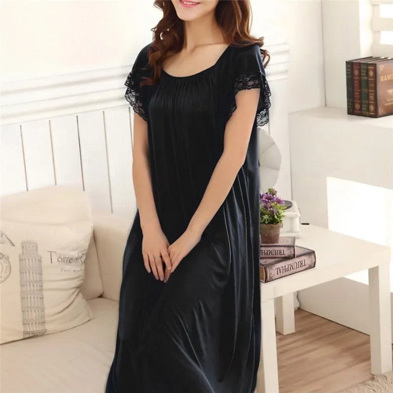 Women Long Sleeping Dress - Empire P.E