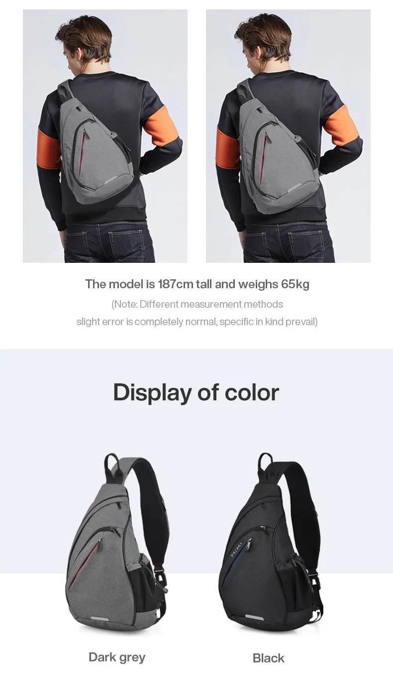 Mixi Men One Shoulder Backpack Women Sling Bag Crossbody USB Boys Cycling Sports Travel Versatile Fashion Bag Student School - Empire P.E