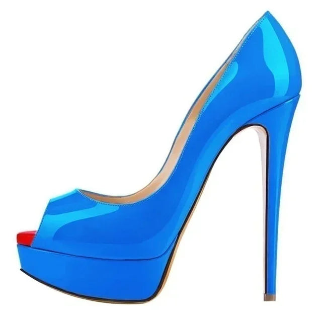 Women Pumps Sexy Platform Peep Toe 14cm - Empire P.E