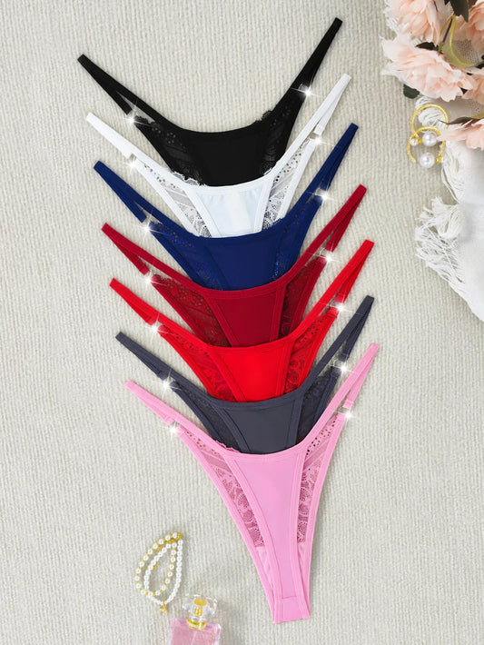 7PCS/Set Women's Panties Sexy Lingerie Lady Thongs G-Strings - Empire P.E