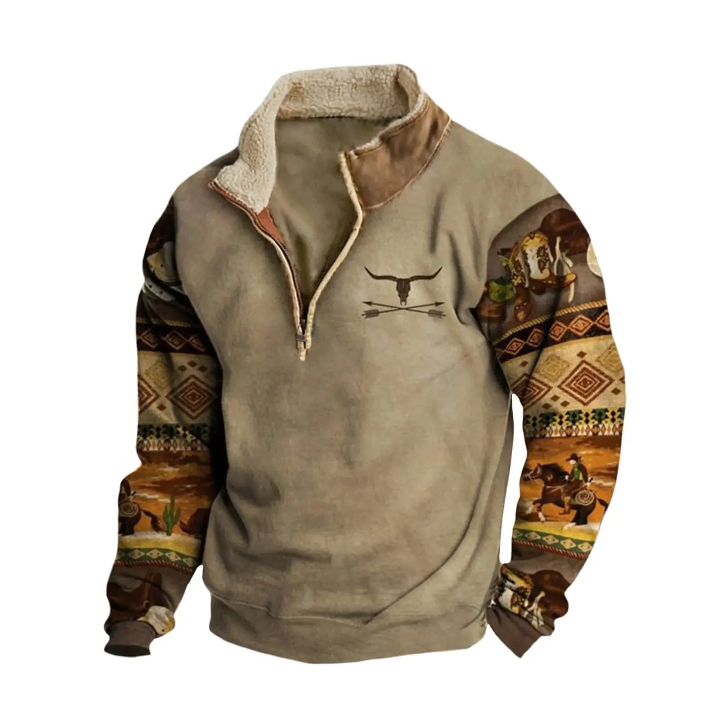 Men's Vintage Graphic Western Hoodies - Empire P.E