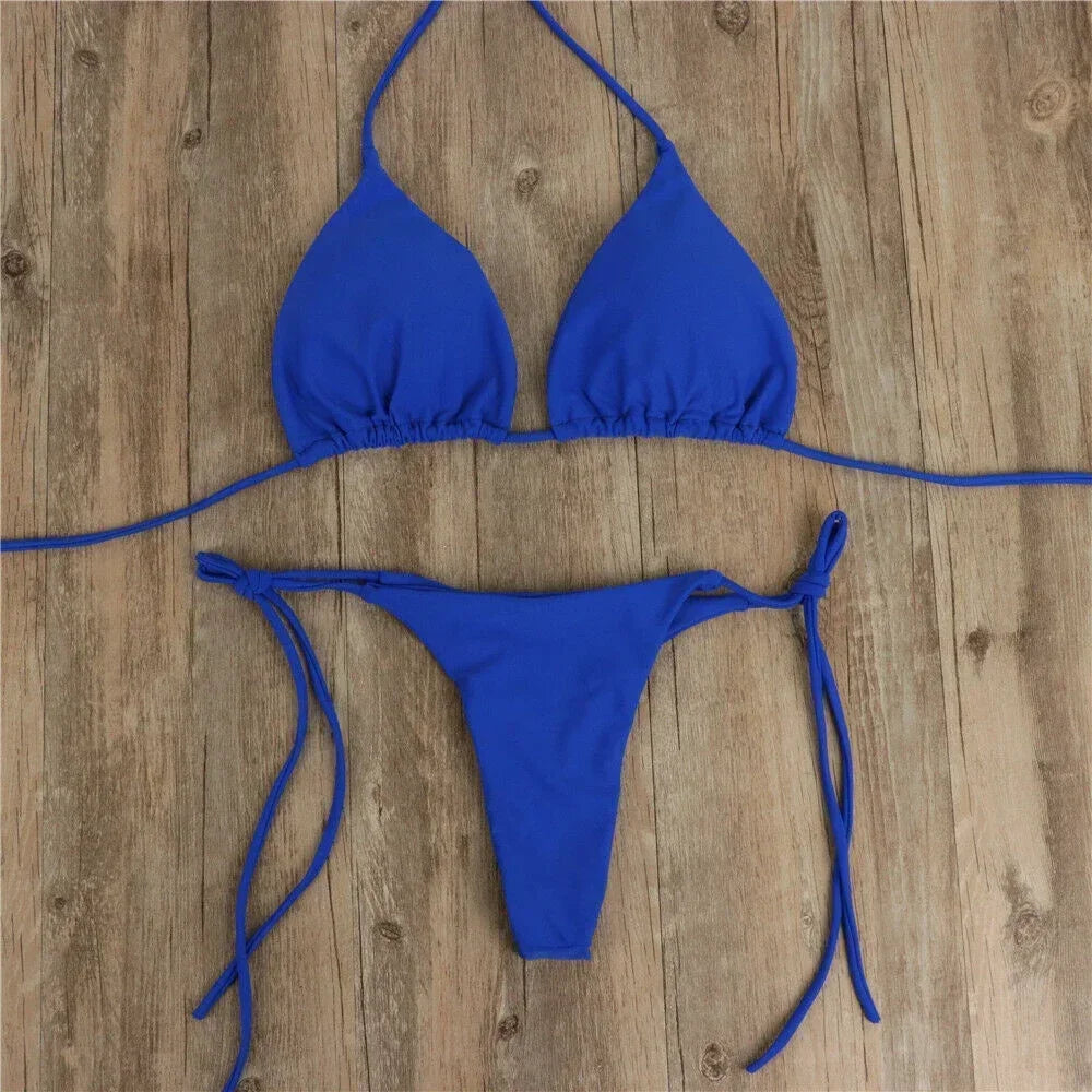Sexy Women Quick Dry Thong Bikini Swimsuit - Empire P.E