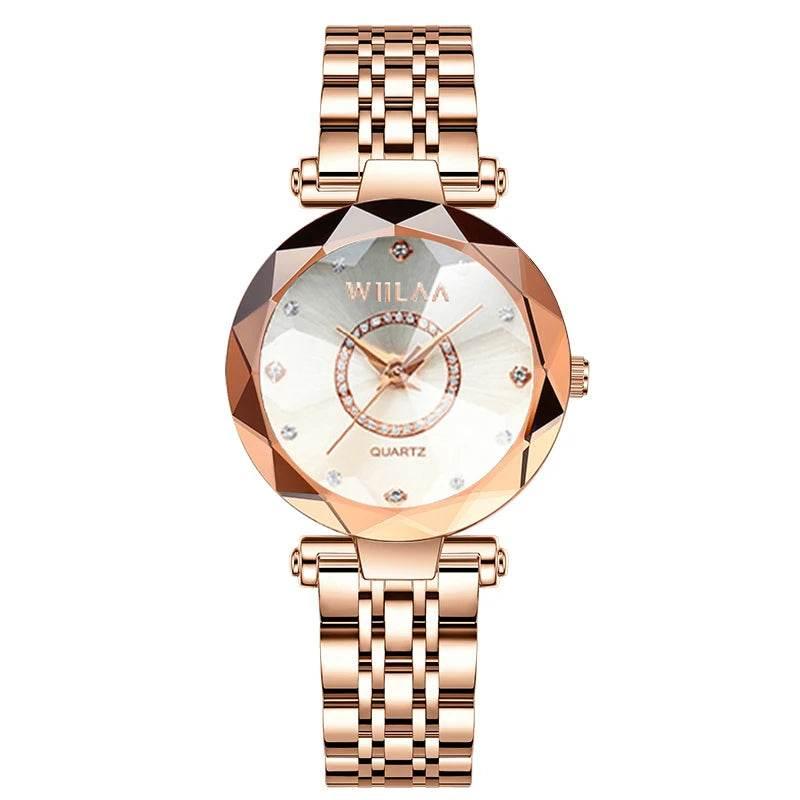 Women Bracelet Watches Stainless Steel Band Elegant Diamond Dial Ladies Wrist Watch For Crystal Exquisite Top Brand Luxury 2025 - Empire P.E