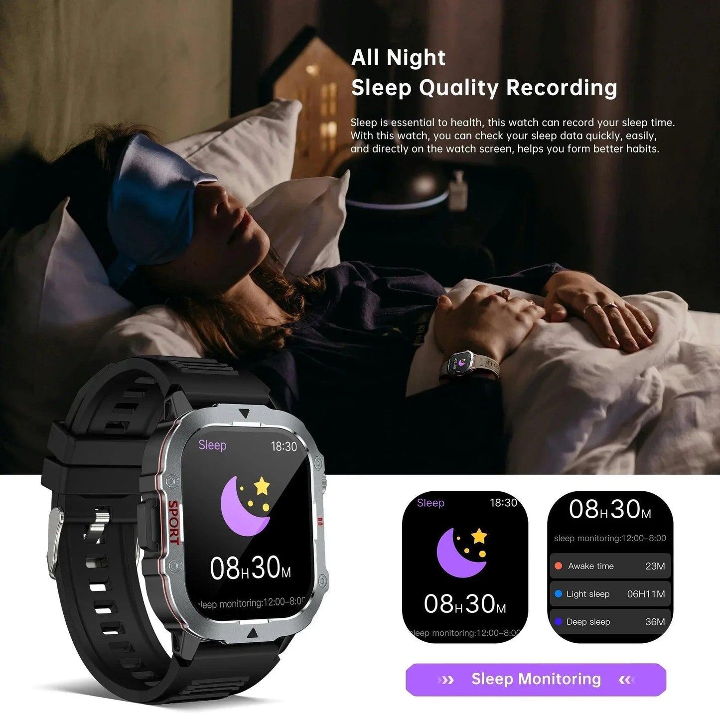 2025 New for Xiaomi Military Smart Watch Men Waterproof - Empire P.E