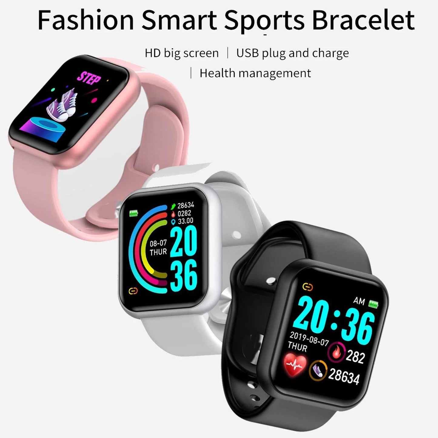 Smart Watch For Women & Men Wristwatch Bluetooth Connected - Empire P.E