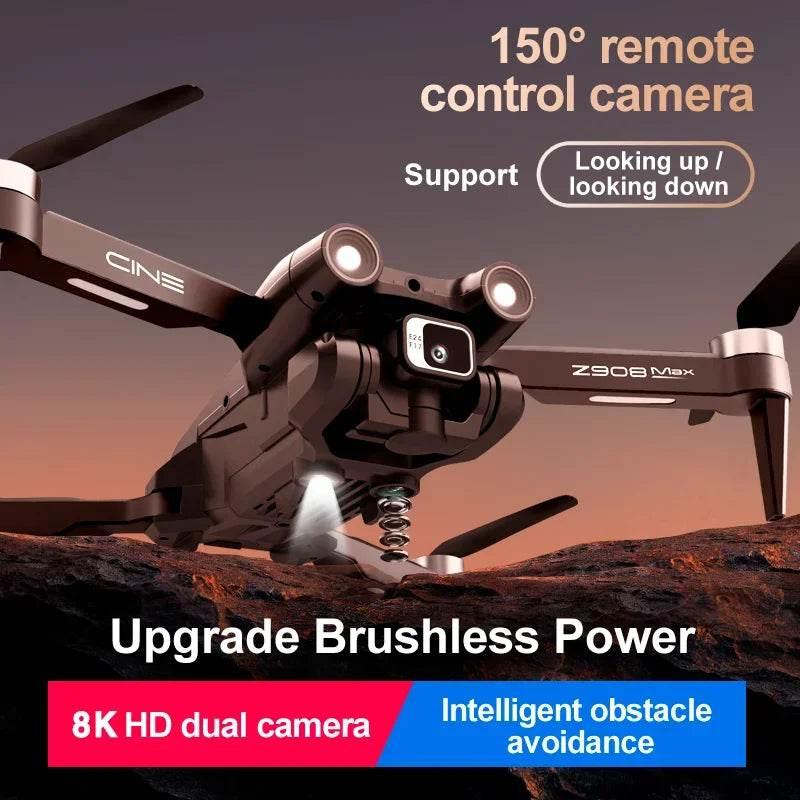 2025 New Z908 Pro /MAX 8K Drone ESC Professional 8K Dron Optical Flow Localization 3sided Obstacle Avoidance Quadcopter Toys - Empire P.E