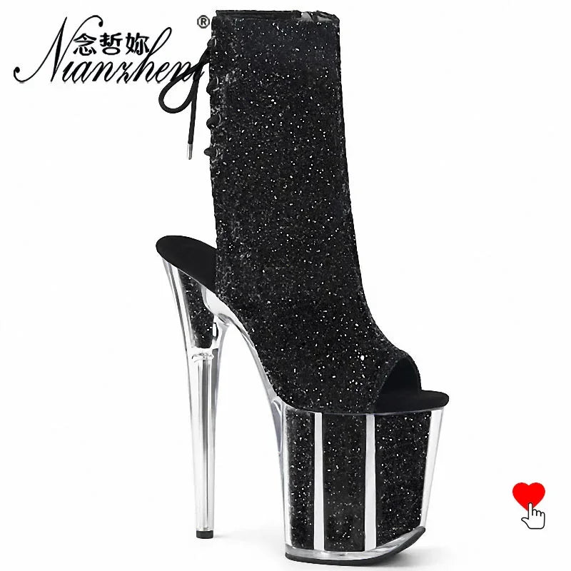 Peep Toe Strip Pole Dance High Heels - Empire P.E