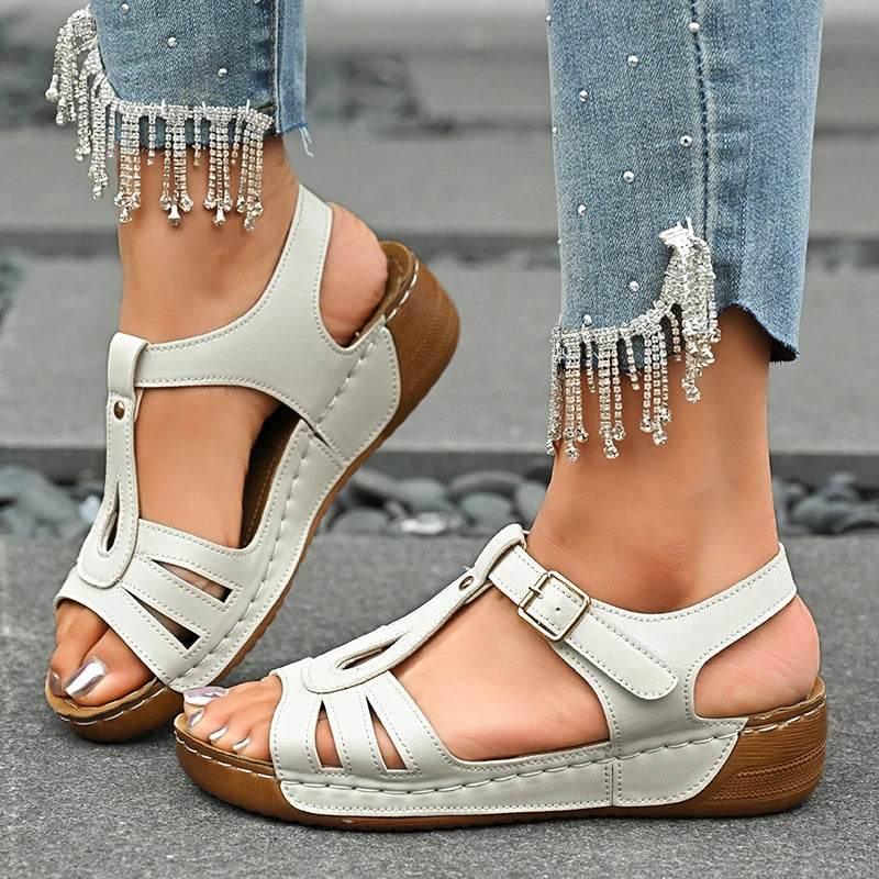 2025 Summer Women Wedge Sandals Lightweight Ankle Buckle Platform Gladiator Sandals Woman Peep Toe Non Slip Beach Sandles 36-43 - Empire P.E