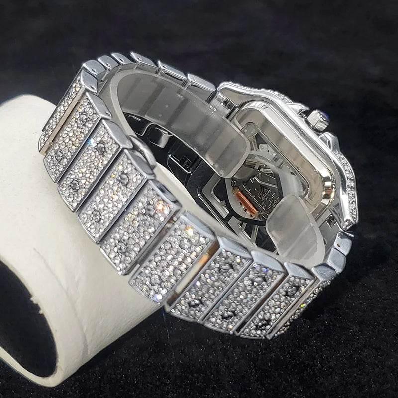 Square Full Diamond Watches For Men - Empire P.E