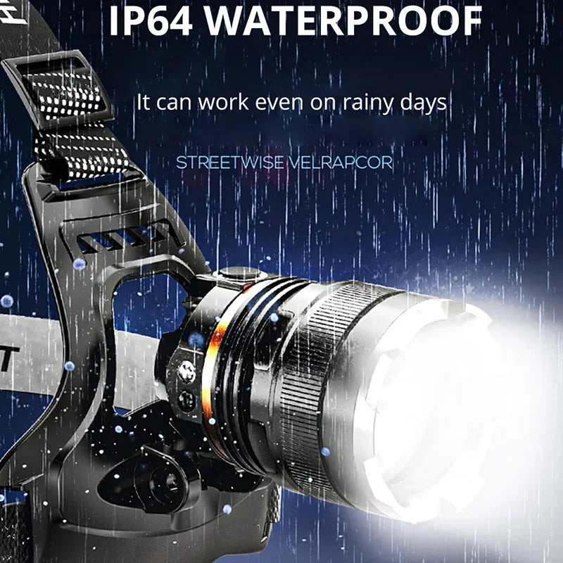 XHP50 LED Sensor Headlamp Waterproof Head Light Rechargeable - Empire P.E
