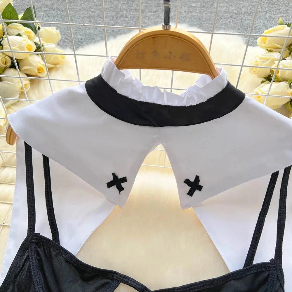 Hollow Out Cosplay Lingerie Lace Backless Jumpsuit - Empire P.E