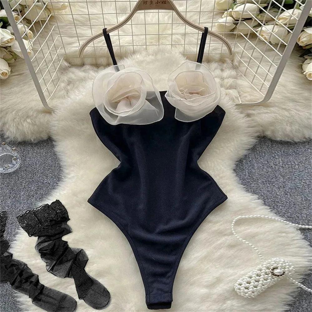 Hollow Out Cosplay Lingerie Lace Backless Jumpsuit - Empire P.E