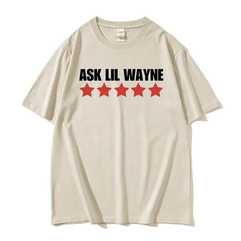 Rapper Ask Lil Wayne Printed Pattern Tshirt for Women's Casual High Quality Fashion Tshirt Top Clothing Oversized T-shirt - Empire P.E